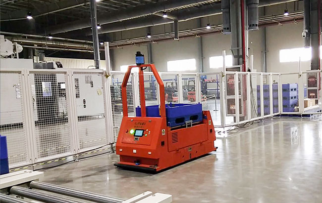 Transportador de rodillo del robot del AGV LGV de la manipulación de materiales para el transporte de las plataformas de Warehouse