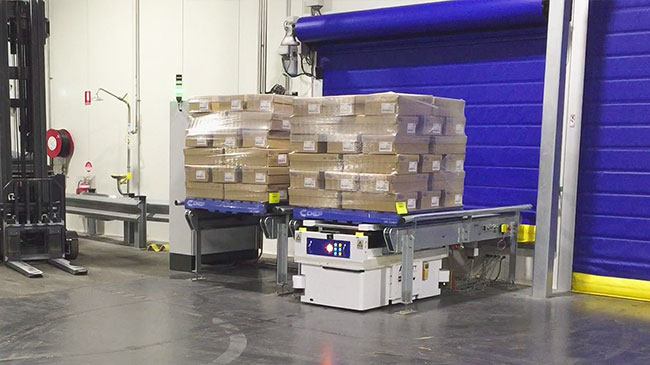 Tipo de elevación vehículo dirigido autónomo del AGV para el cargamento de encargo de Warehouse de la cadena fría